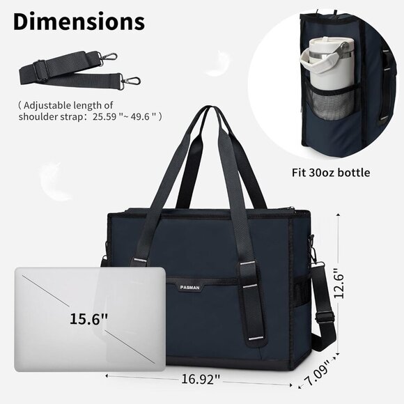 Tote Bag for Women with Laptop Compartment, Nurse Bags for Work, Large Work Bag - Picture 2 of 6